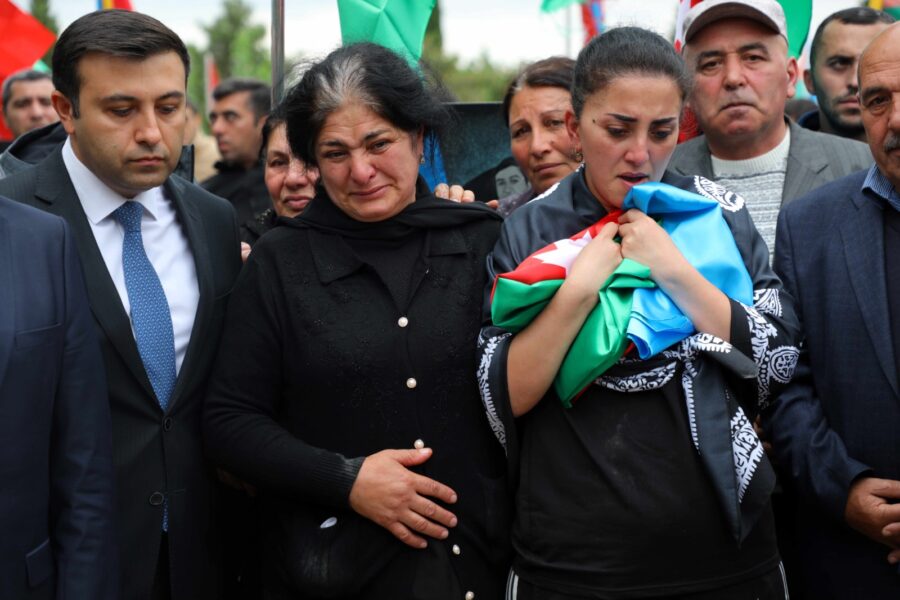 I Qarabağ Müharibəsi şəhidi Vaqif Alıyevin nəşi bugün Gəncədə dəfn olundu - FOTOLAR