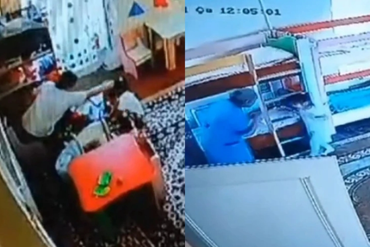 Bağçada zorakılıq: müəllim saçını yoldu, xadimə təhqir etdi - VİDEO