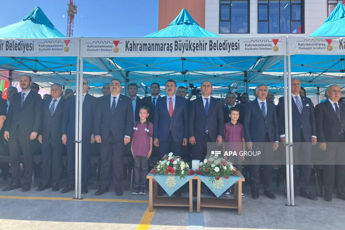 Kahramanmaraşda Heydər Əliyev adına məktəbin açılışı oldu - FOTOLAR