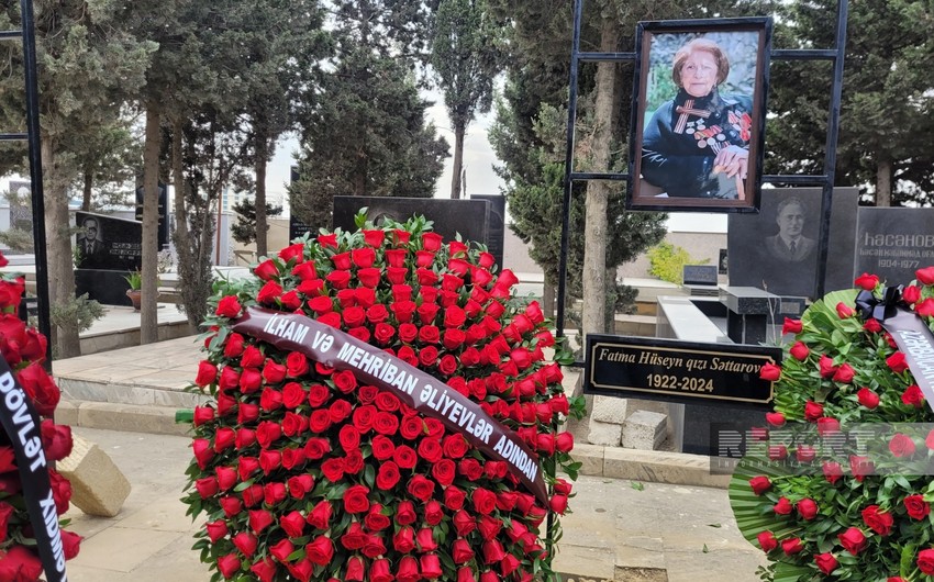 Prezident və xanımı Fatma Səttarovanın dəfn mərasiminə əklil göndərdi