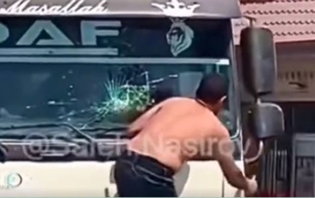 Yük maşınının üstünə çıxan şəxslə bağlı DİN-dən açıqlama - VİDEO