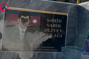 Şəhid abidəsinə qarşı tərbiyəsizlik edən saxlanıldı - FOTOLAR