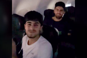 İmaməddinlə Sabiri təyyarədə belə təbrik etdilər - VİDEO