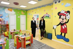 Mehriban Əliyeva uşaq bağçası-körpələr evinin açılışında - FOTO