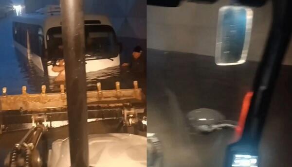 Tuneldə boğulan gənclərin son anı: deyib-gülürlər - VİDEO 1 avtobus batdi