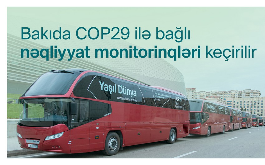 COP29-a məxsus xüsusi avtomobillərin hərəkəti test edildi