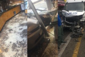 Bakıda zəncirvari qəza: maşın dükana girdi - FOTOLAR