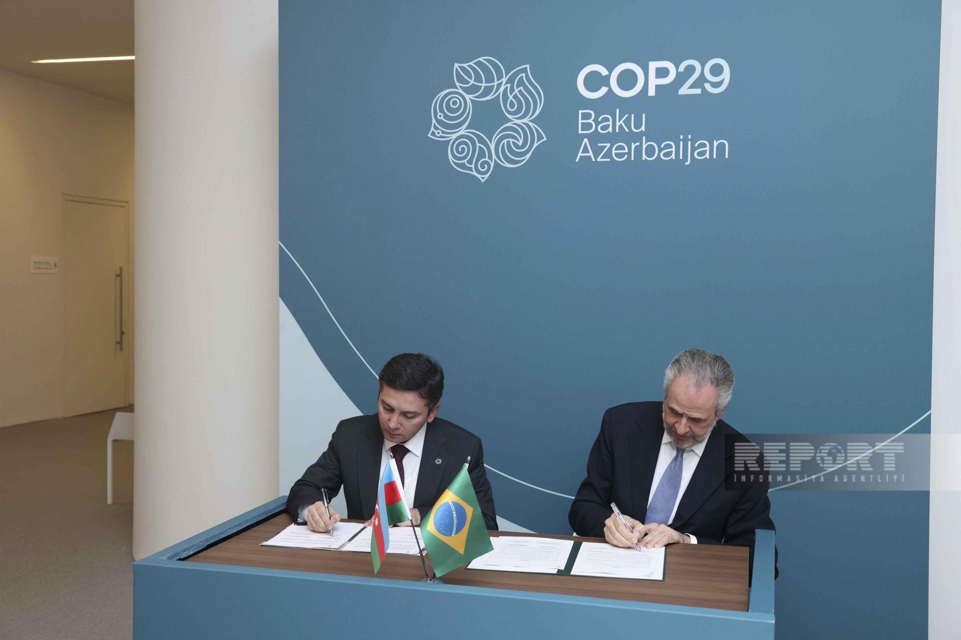 İqlim Tərəfdaşlığı üzrə Anlaşma Memorandumu imzalandı - FOTOLAR