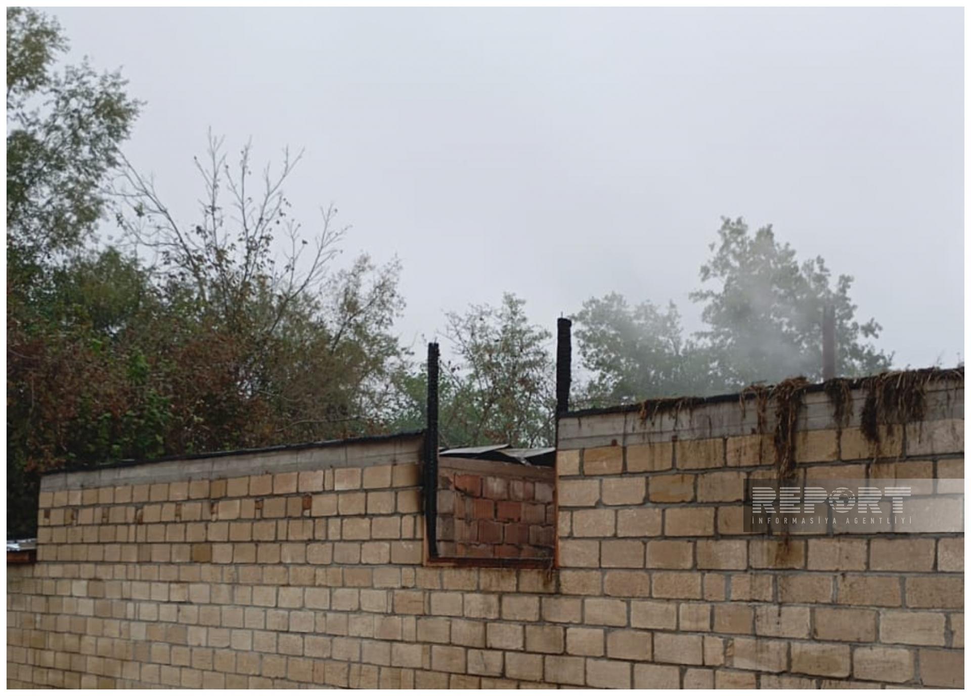 Balakəndə şəhidin xatirə muzeyi yandı - FOTOLAR