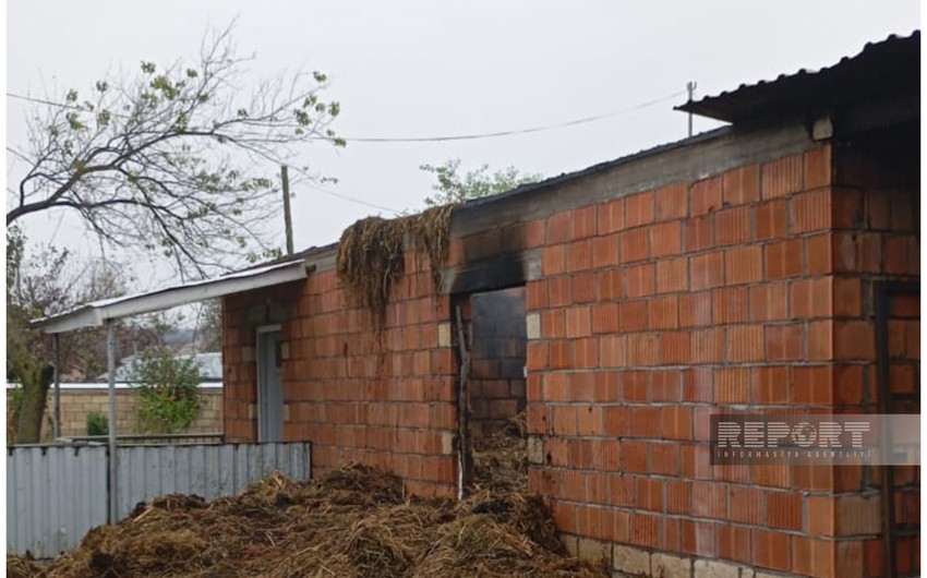 Balakəndə şəhidin xatirə muzeyi yandı - FOTOLAR