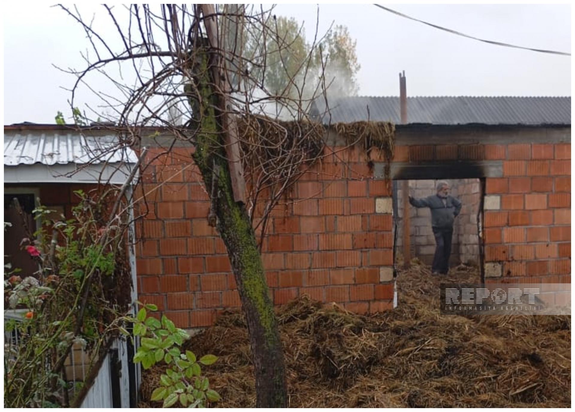 Balakəndə şəhidin xatirə muzeyi yandı - FOTOLAR