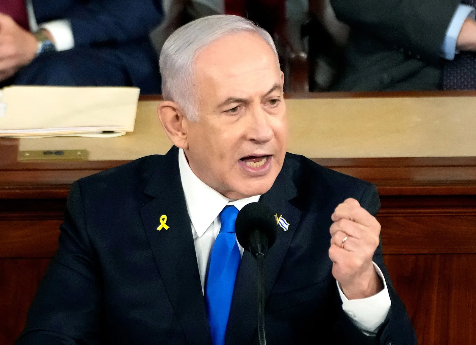 Netanyahu yeni hərbi əməliyyatlara start verdi 1 Israel Prime Minister Benjamin Netanyahu addresses US Congress Washington DC July 24 2024