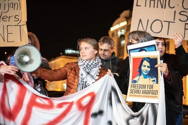 greta thunberg joins georgia protesters calling out v0 26dh6da5ah0e1