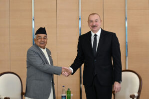 Prezident nepallı həmkarı ilə görüşdü