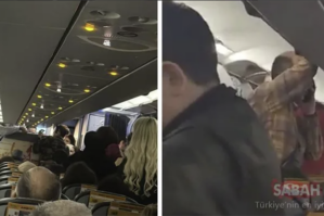 Türkiyədə təyyarədə qorxulu anlar... - VİDEO