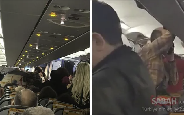 Türkiyədə təyyarədə qorxulu anlar... - VİDEO 1 Türkiyədə təyyarədə qorxulu anlar... - VİDEO