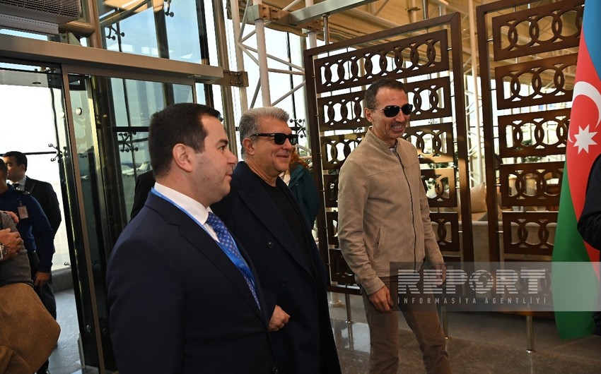 Xuan Laporta Bakıya gəldi - FOTOLAR