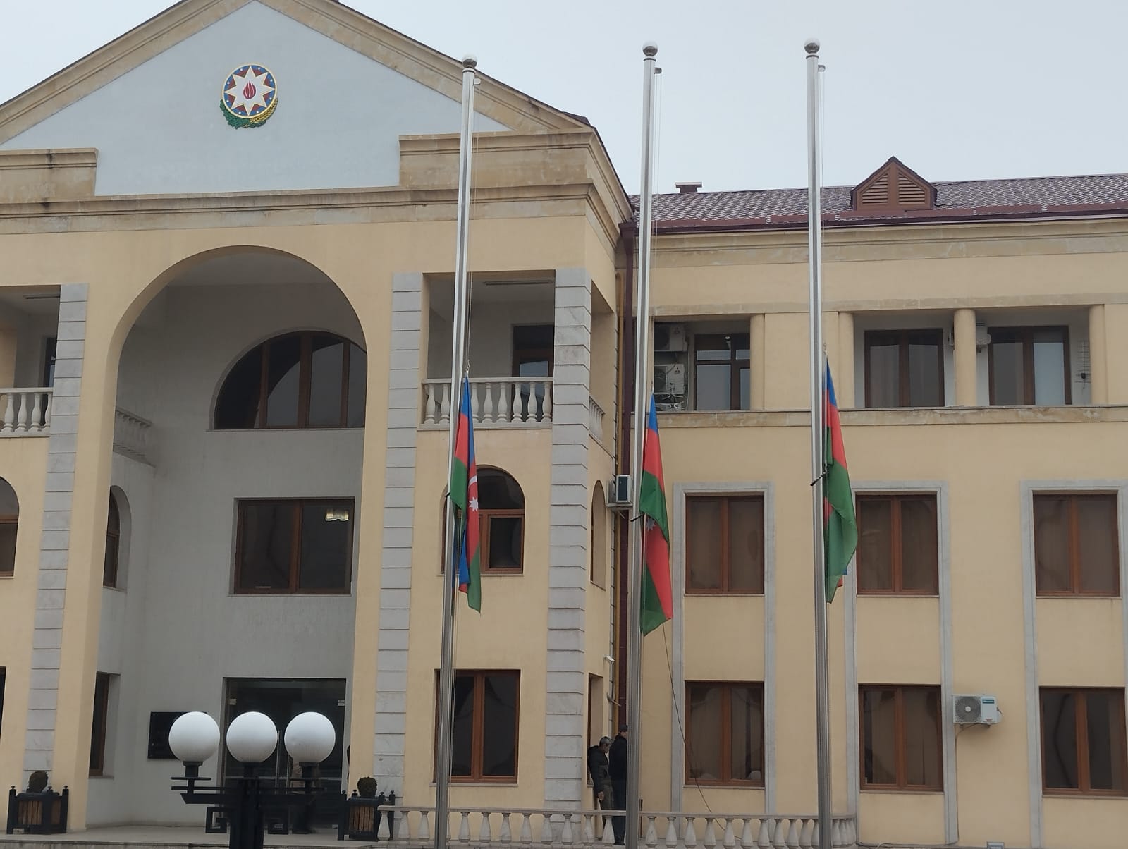 Xankəndidə bir dəqiqəlik sükut... - FOTOLAR