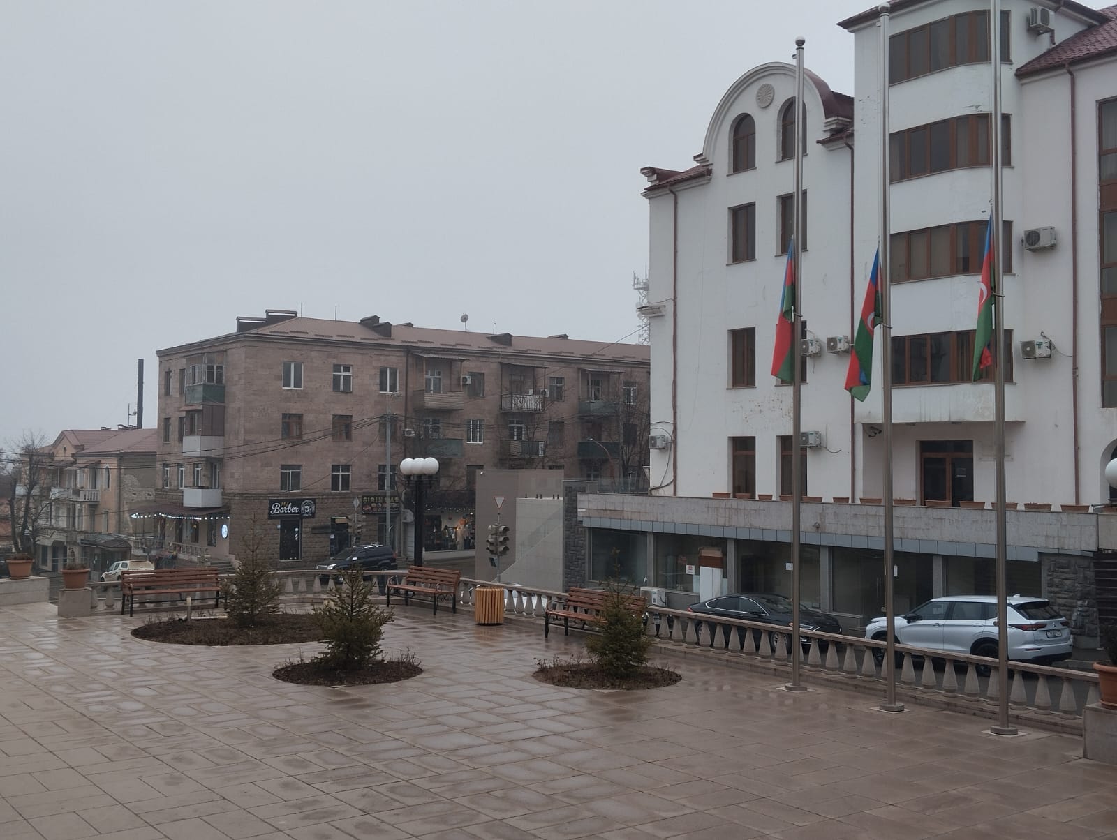 Xankəndidə bir dəqiqəlik sükut... - FOTOLAR