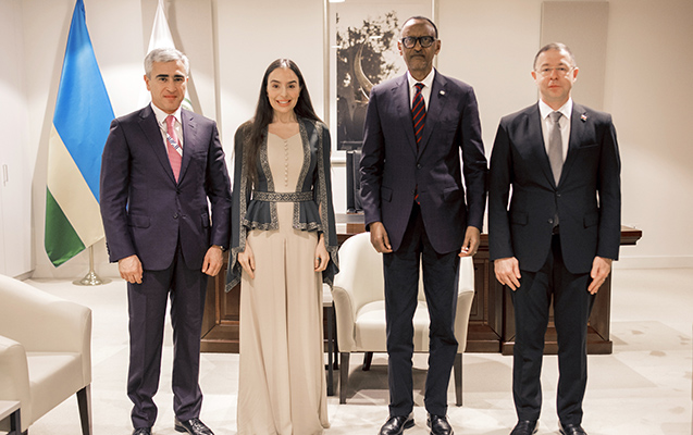 Leyla Əliyeva Ruanda prezidenti ilə görüşdü - FOTOLAR