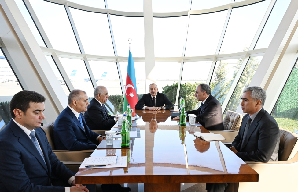 Prezident təyyarə qəzası ilə bağlı müşavirə keçirdi - FOTOLAR