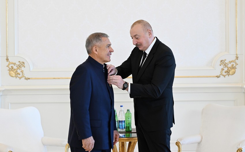 Rüstəm Minnixanovun “Dostluq” ordeni ilə təltifedilmə mərasimi oldu - FOTOLAR