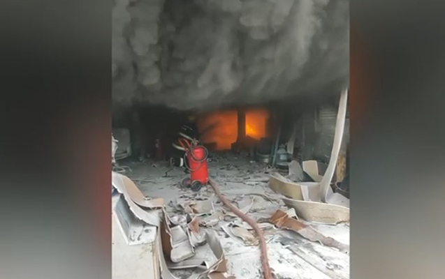 Zabratda avtomobil sexi yandı - VİDEO