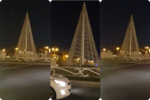 Bəzədilmiş şam ağaclarının işıqları söndürüldü - VİDEO