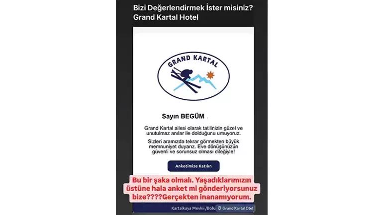 Türkiyədə 78 nəfərin öldüyü oteldən ŞOK mesaj - FOTO