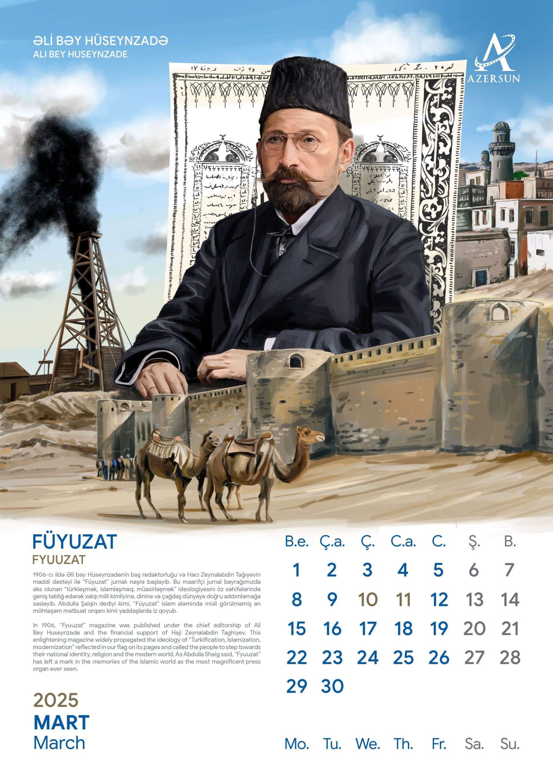 “Azərsun Holdinq” milli mətbuatın 150 illiyi münasibəti ilə təqvim dəsti nəşr etdirdi - FOTOLAR