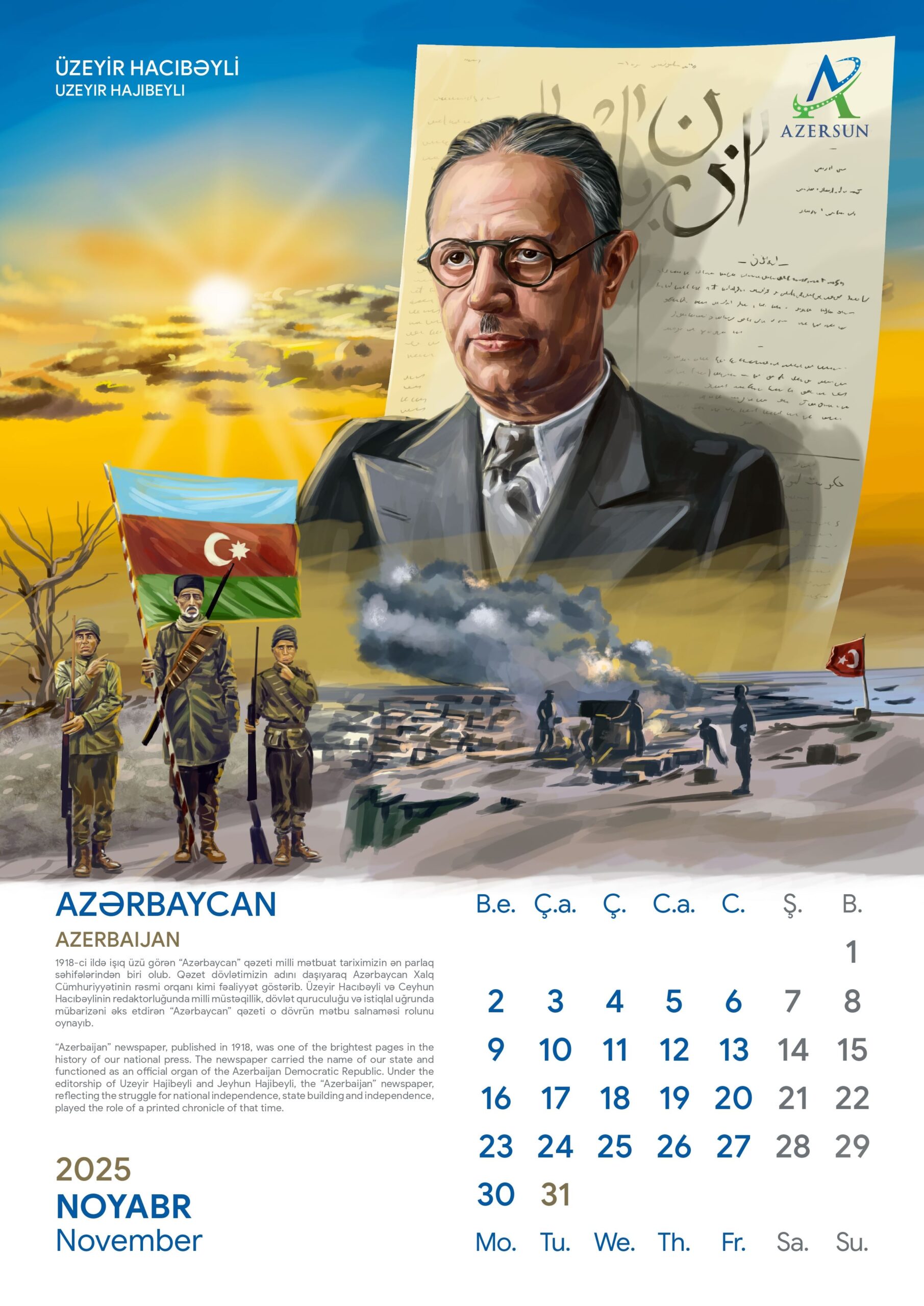 “Azərsun Holdinq” milli mətbuatın 150 illiyi münasibəti ilə təqvim dəsti nəşr etdirdi - FOTOLAR