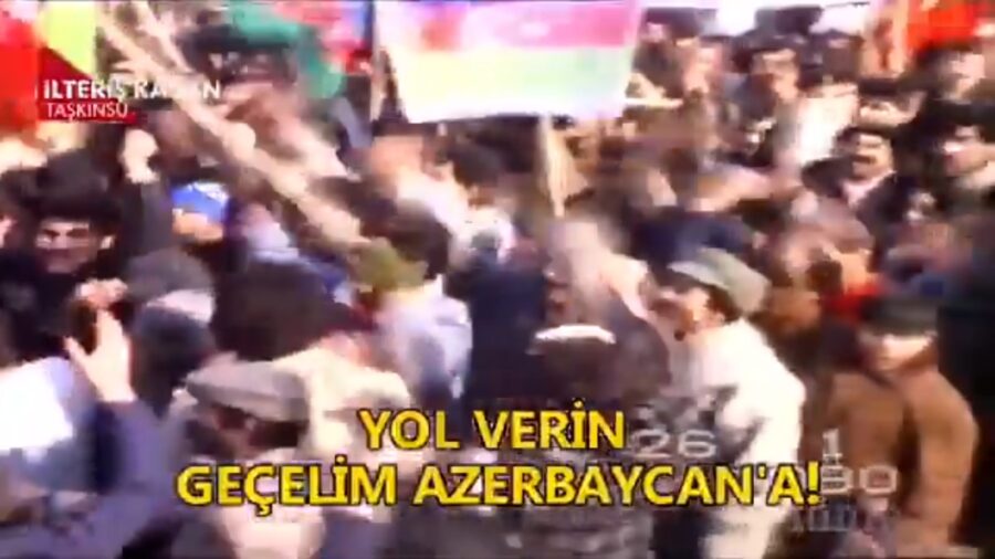 Minlərlə türk meydanlarda: "Yol verin Azərbaycana keçək" - VİDEO