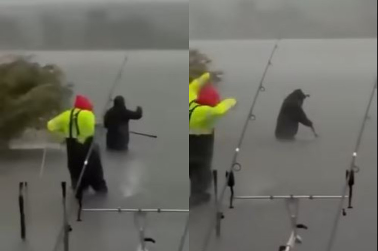 Balıqçını ildırım vurdu, o isə... - VİDEO