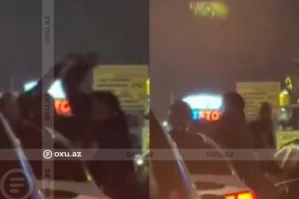 Bakıda bir neçə nəfərin iştirakı ilə əlbəyaxa dava... - VİDEO