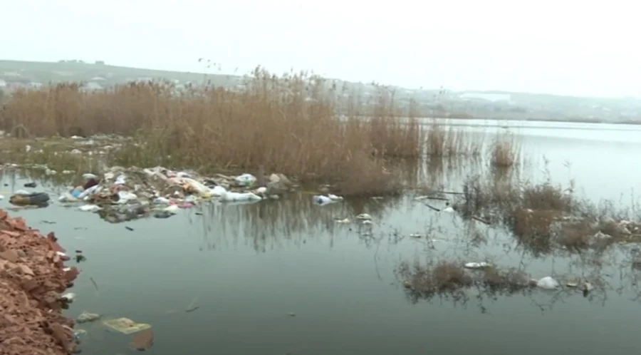 Abşeronda gölün səviyyəsi artıb: Həyətləri su basıb - VİDEO 1 Abşeronda gölün səviyyəsi artıb: Həyətləri su basıb - VİDEO