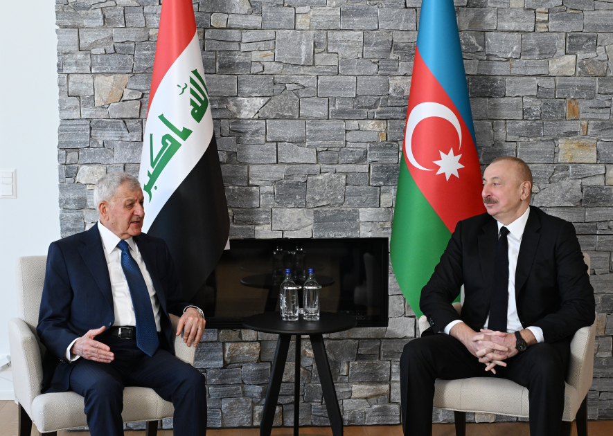 İlham Əliyev Davosda iraqlı həmkarı ilə görüşdü - FOTOLAR 2 prez i 2