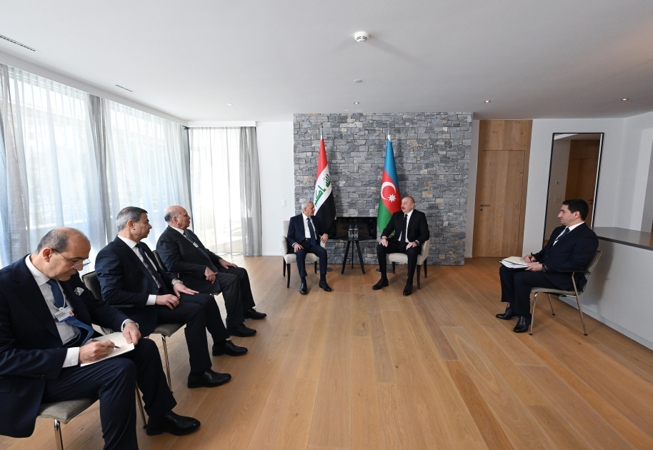 İlham Əliyev Davosda iraqlı həmkarı ilə görüşdü - FOTOLAR 3 prez i 3