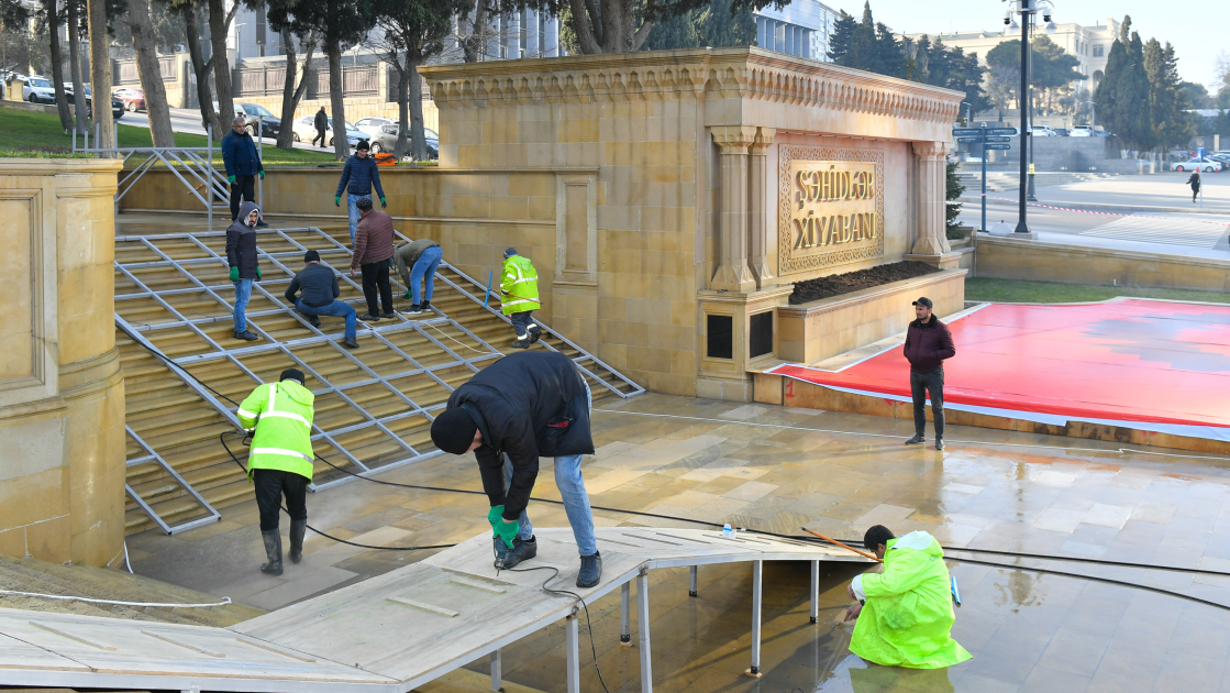 Bakıda 20 Yanvar hazırlıqları başladı - FOTOLAR