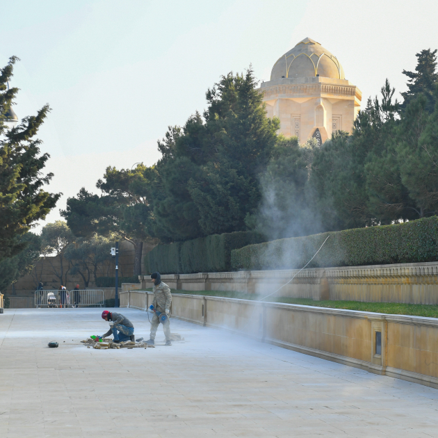 Bakıda 20 Yanvar hazırlıqları başladı - FOTOLAR