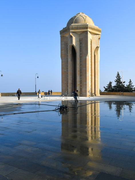 Bakıda 20 Yanvar hazırlıqları başladı - FOTOLAR