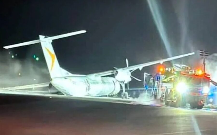 ABŞ-da havaya qalxan təyyarə alovlandı - VİDEO