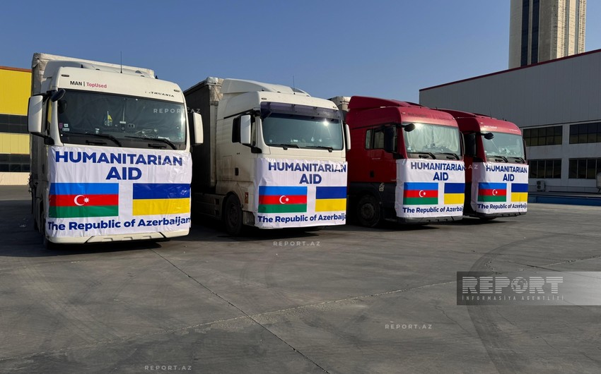 Ukraynaya növbəti humanitar yardım... - FOTOLAR