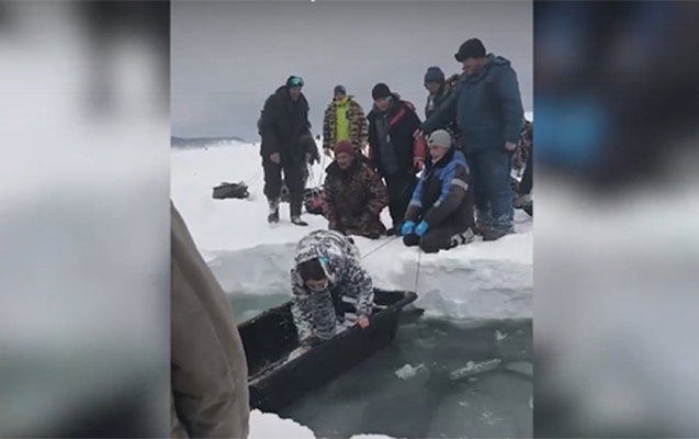 Həmin balıqçılar xilas edildi - VİDEO