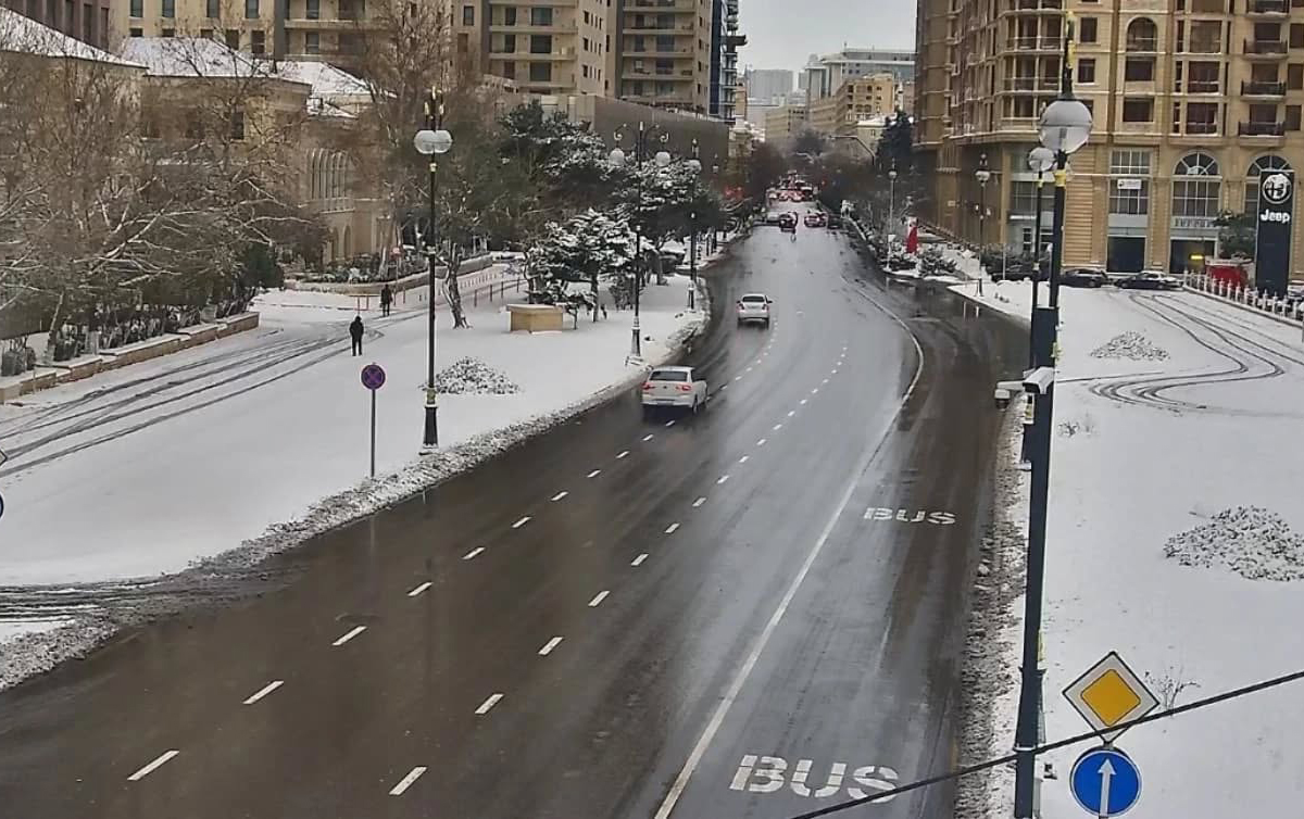 Yollarda vəziyyət necədir? - FOTOLAR