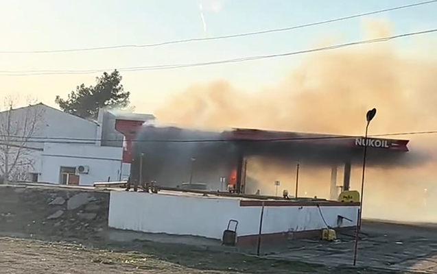 Goranboyda yanacaqdoldurma məntəqəsində yanğın - VİDEO