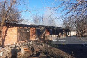 Zaqatalada 3 otaqlı ev kül oldu - FOTO