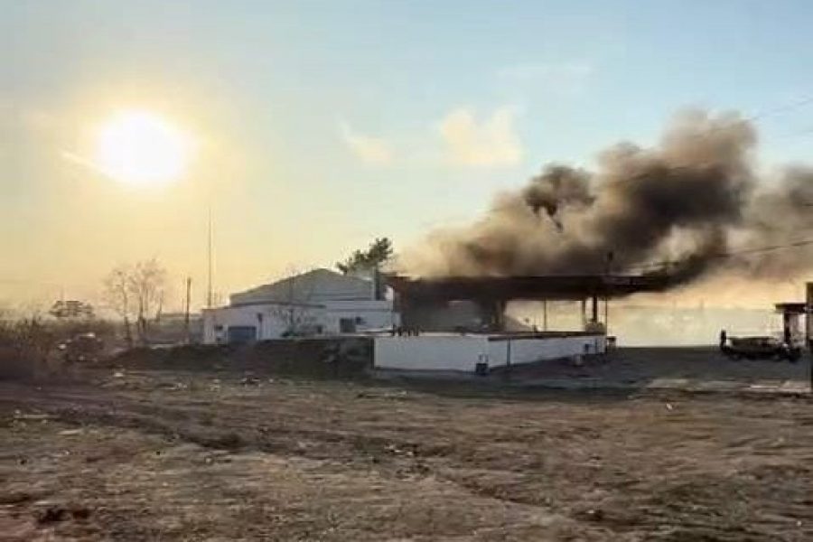 Goranboyda yanacaqdoldurma məntəqəsində yanğın - VİDEO