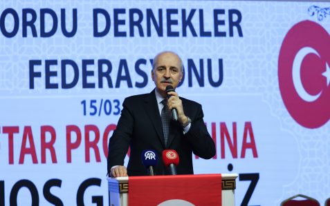 AA 20250315 37351436 37351433 TBMM BASKANI KURTULMUS ORDU DERNEKLER FEDERASYONU IFTAR PROGRAMINA KATILDI