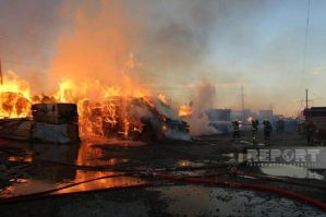 Şəmkirdə 5 ha-dan çox ərazidə yanğın başladı, işıqlar söndürüldü