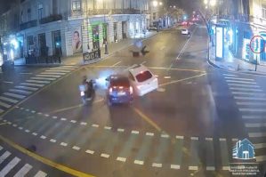 Bakıda dəhşətli qəza: 2 moped, 2 maşın toqquşdu - VİDEO